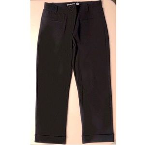 Betabrand Size Petite S Black Straight Leg Cropped Classic Dress Pant Yoga Pants